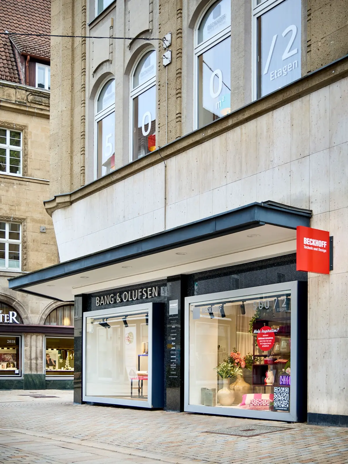 Fassade des Stores in der Bielefelder Altstadt