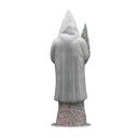 Papiermachéfigur Santa weiß - mit bunten Zuckerperlen und Baum
