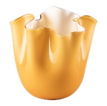 [FO370000000O0A45] Vase Fazzoletto opalino - Ø 23 cm H 31 cm (straw-yellow)