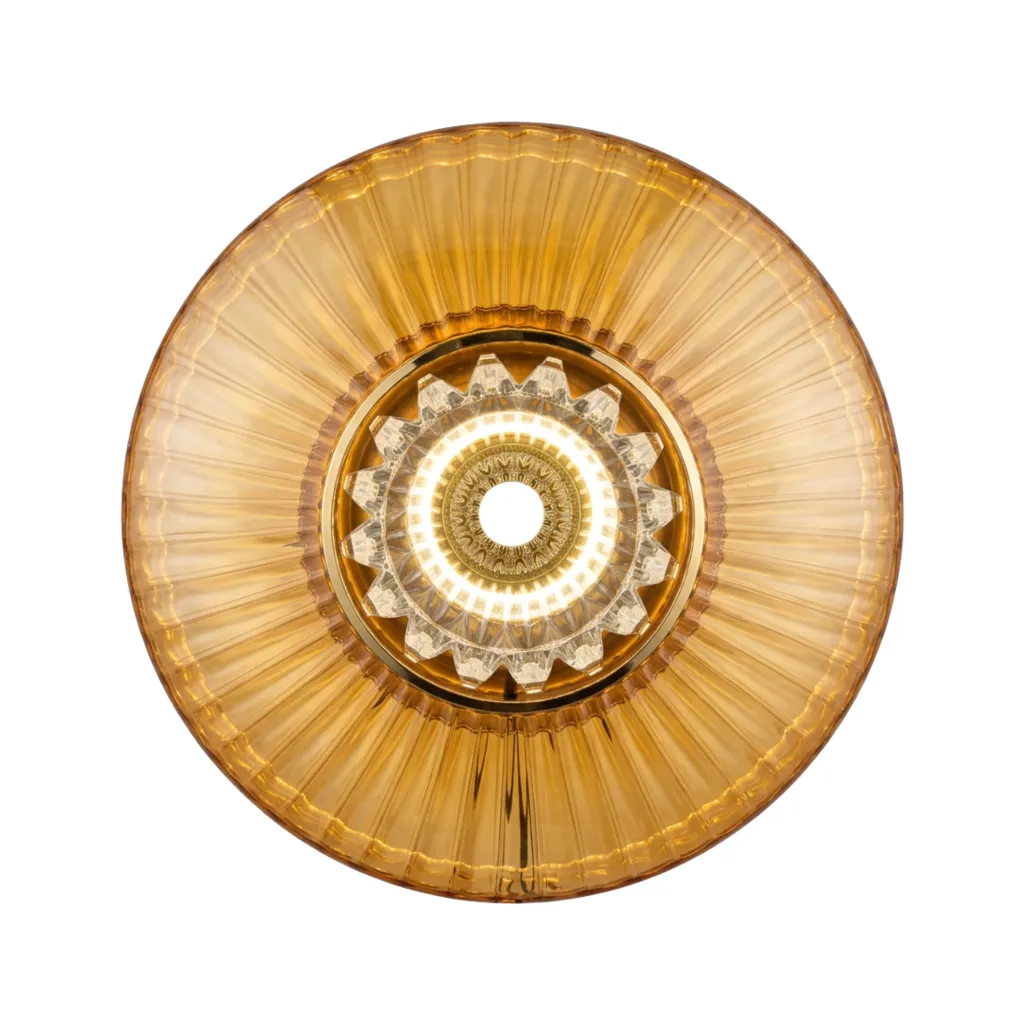 [New wave optic wall xl GOLD/ AMBER CUSTOM order incl gold eyeball xl] New Wave Optic Wall XL Wandleuchte, gold/amber, inkl. Eyeball XL, Sonderedition