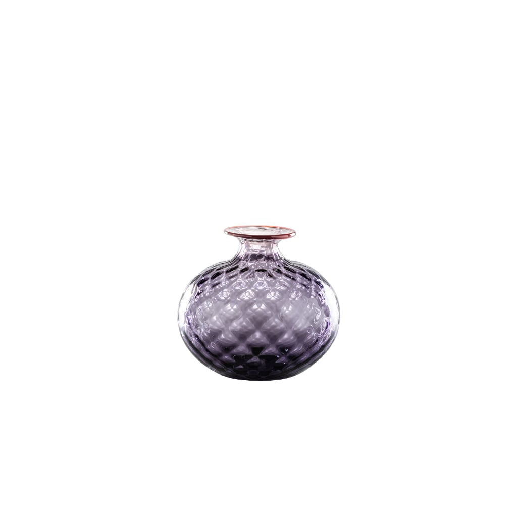 [FO310036000F0A9M] Vase Monofiore Balloton gestaucht - Ø 12,5 cm H 12,5 cm (indigo)