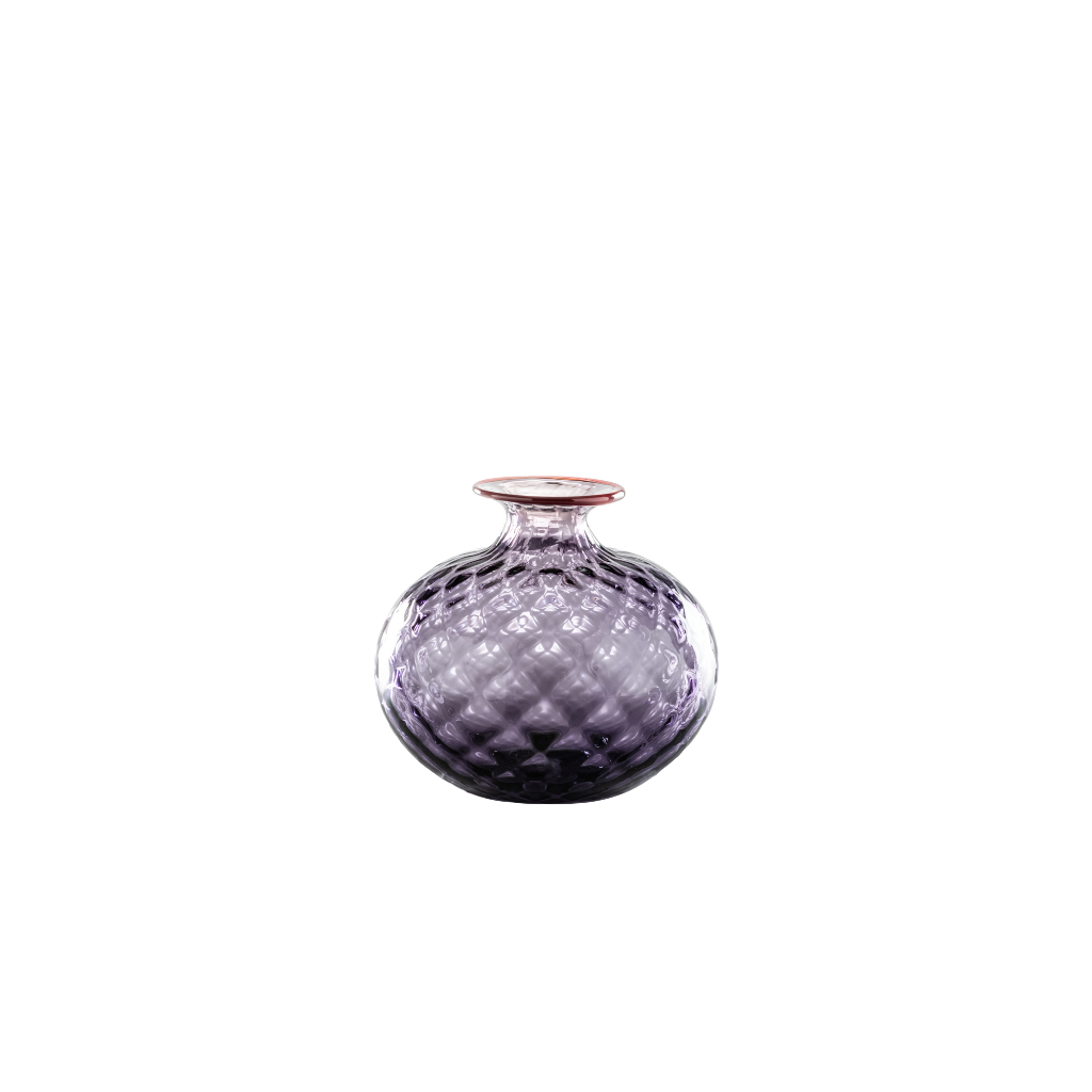 [FO310036000F0A9M] Vase Monofiore Balloton gestaucht - Ø 12,5 cm H 12,5 cm (indigo)