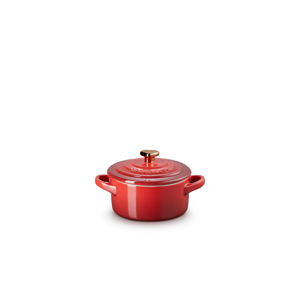 [81901100600303] Mini-Cocotte - mit Herzknauf (kirschrot)