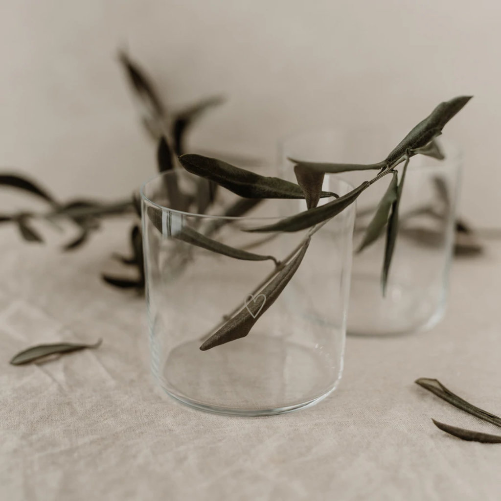 [gl-033] Trinkglas Herz - 2er Set