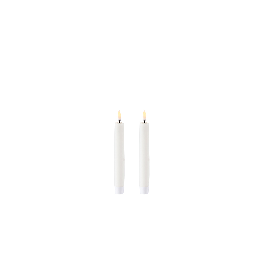 [UL-TA-NW02315-2] LED Stabkerze (2er Set) Ø2,3cm - nordic white (15 cm)