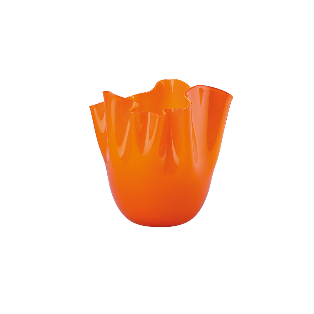 [FO370000000O0AWH] Vase Fazzoletto opalino - Ø 23 cm H 31 cm (orange)
