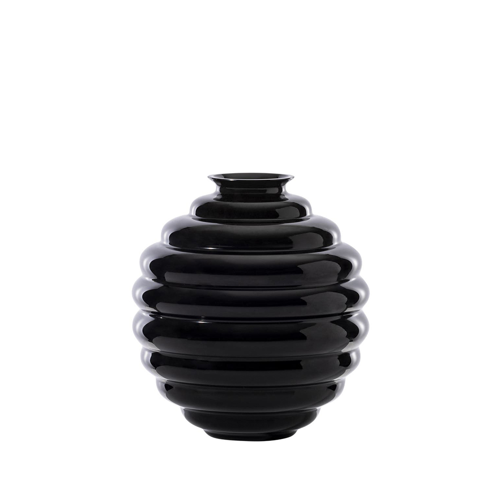[FO370707000O0O] Vase Deco opalino - Ø 23 cm H 24,5 cm (black)