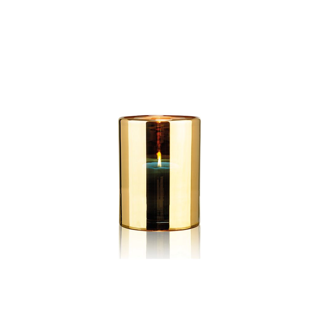 [SSHURRM003] Windlicht Hurricane Classic (gold, Ø 14 cm)