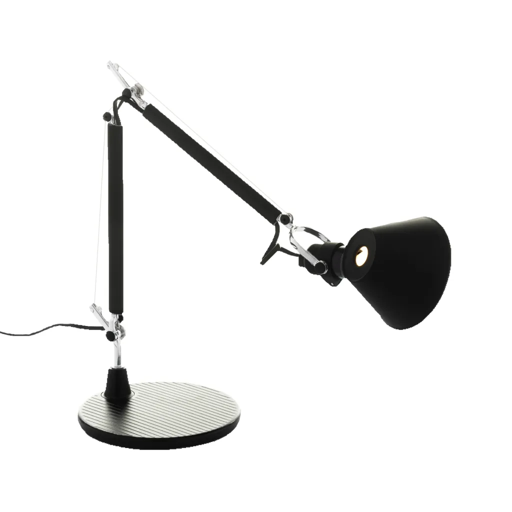 [A011830] Tolomeo Micro Tischleuchte mit Fuß, Schwarz