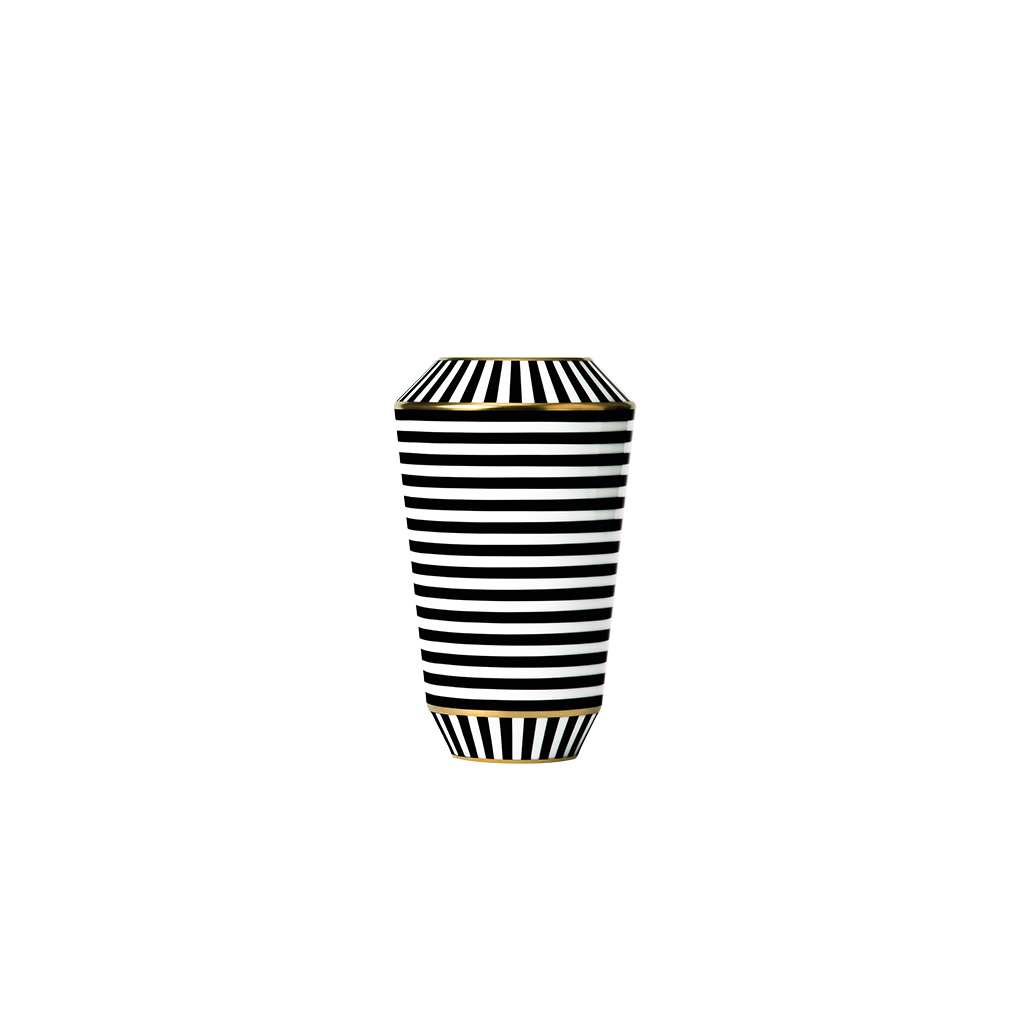 [VA1795205705] Vase Luna - schwarz gold (H: 20,5 cm)
