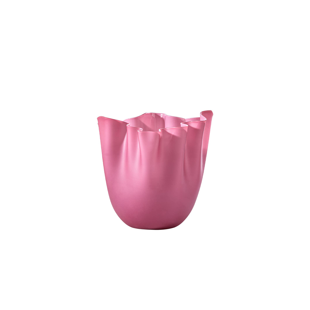 [FO370002000H0BJL] Vase Fazzoletto opalino - Ø 20 cm H 24 cm (magenta sabbiato)
