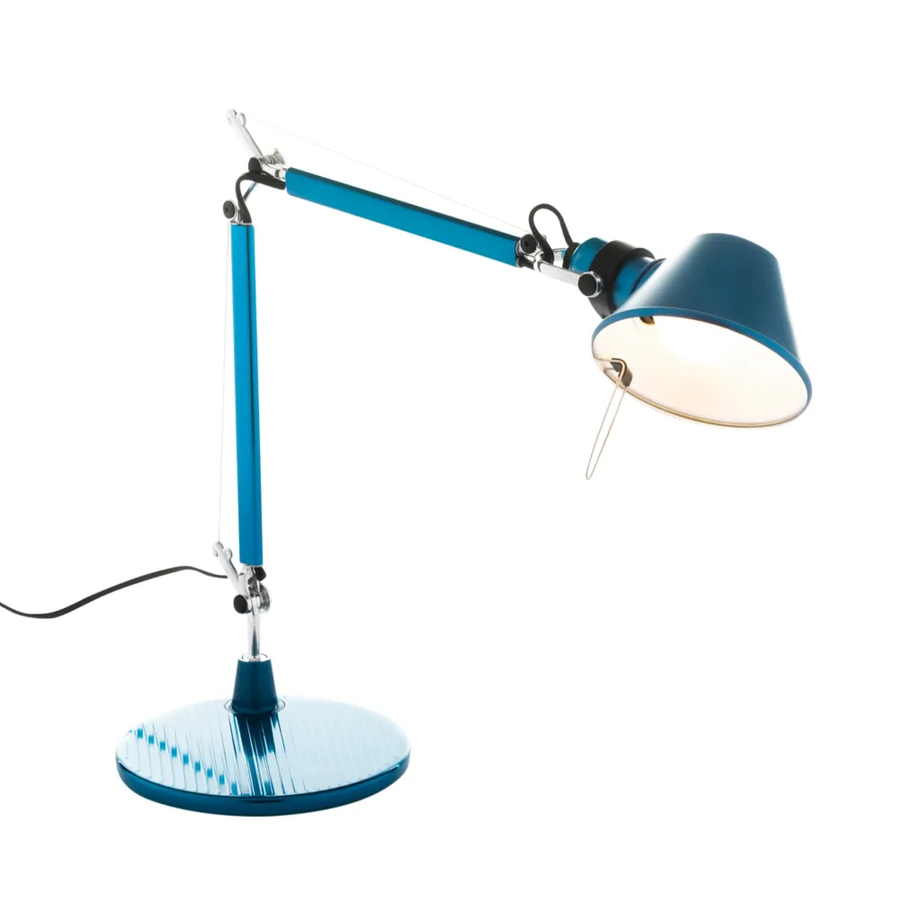 [A011850] Tolomeo Micro Tischleuchte mit Fuß, Blau