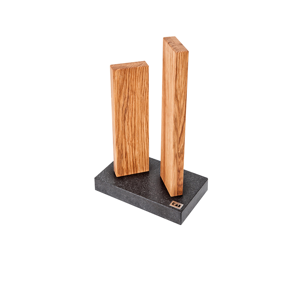 [STH-3.3] Messerblock Stonehenge - klein (Eiche/Granit)