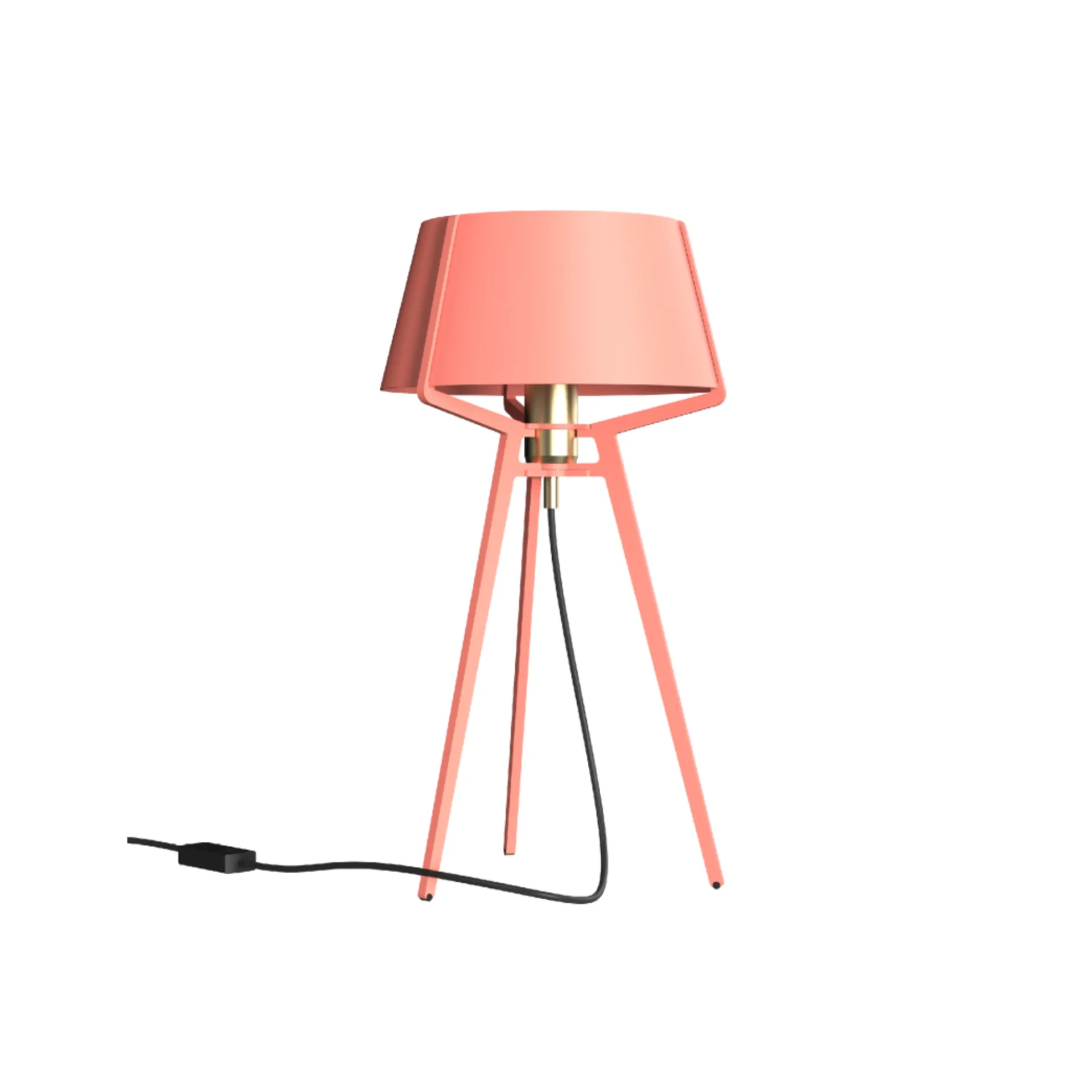 Bella Table Tischleuchte, Rosa, brass fitting