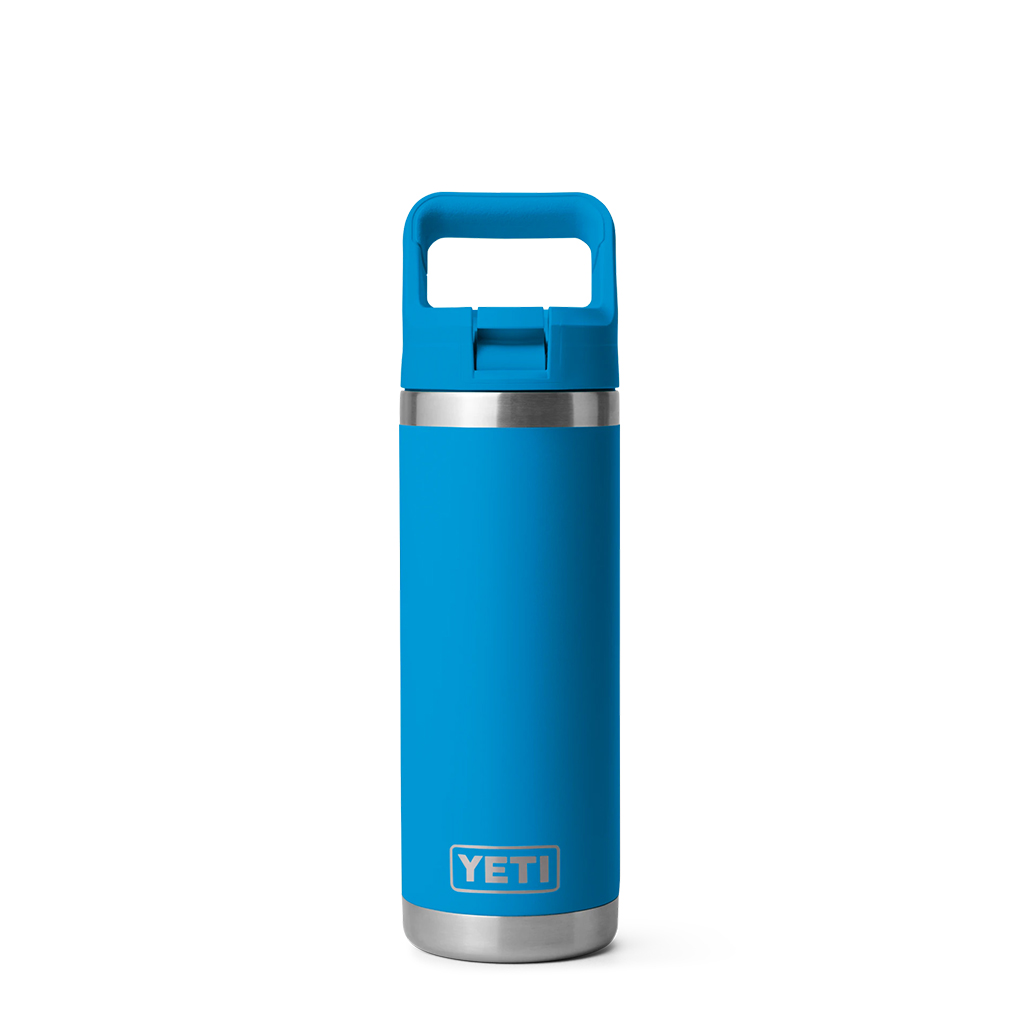 [70000002526] Flasche Rambler 18 Oz (532 ml) - mit Trinkhalmdeckel (big wave blue)