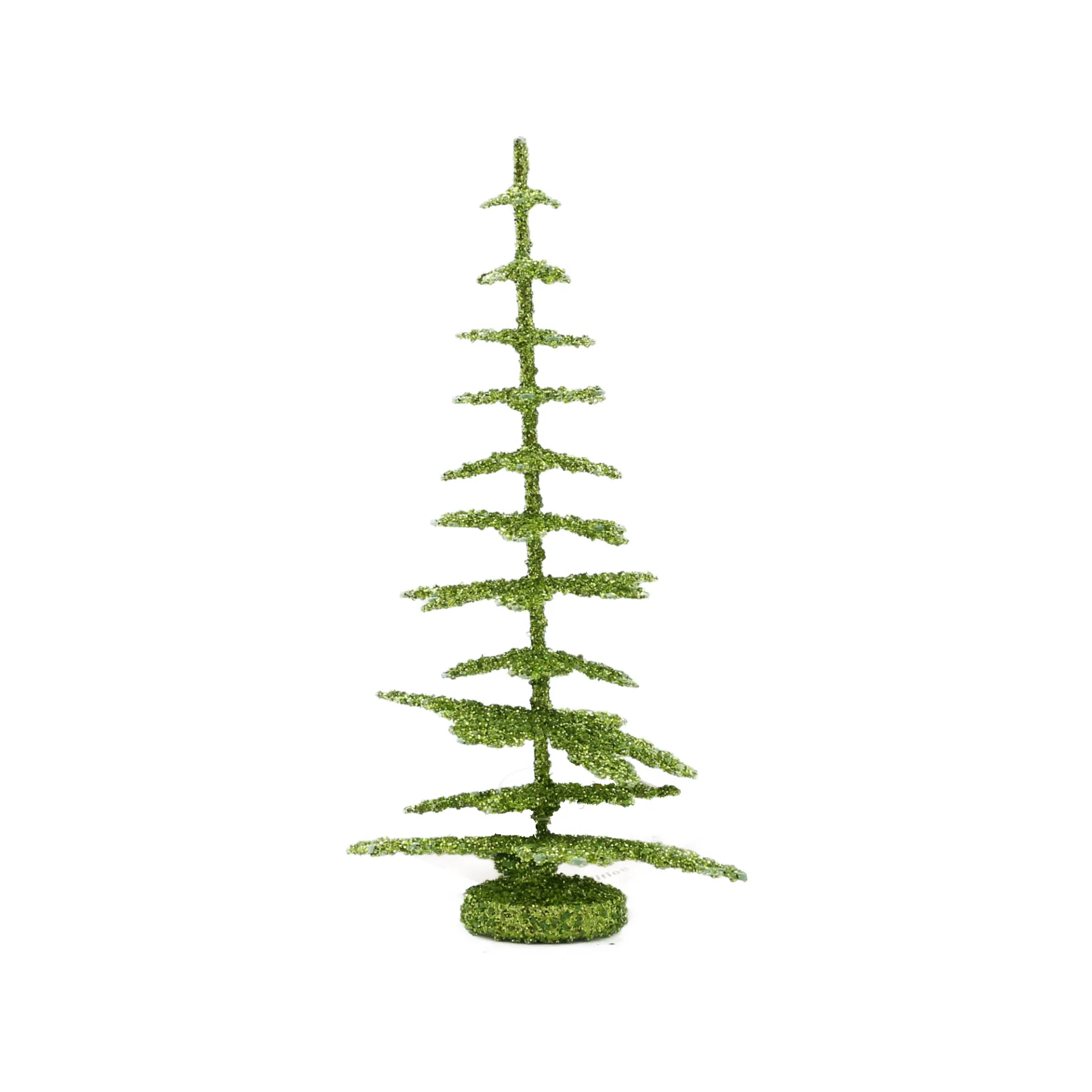 [15cm apfelgrün] Baum aus Papiermaché, Glitter apfelgrün (15cm)