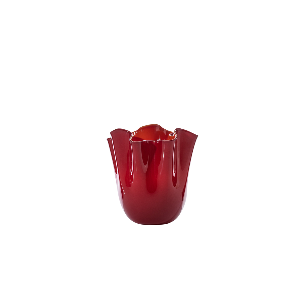 [FO370002000O0BA2] Vase Fazzoletto opalino - Ø 13,5 cm H 13,5 cm (red)