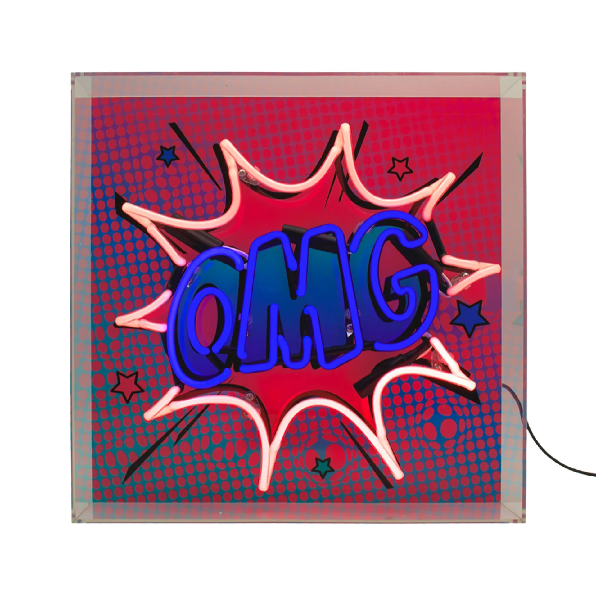 OMG Neon-Box, Acryl, Groß