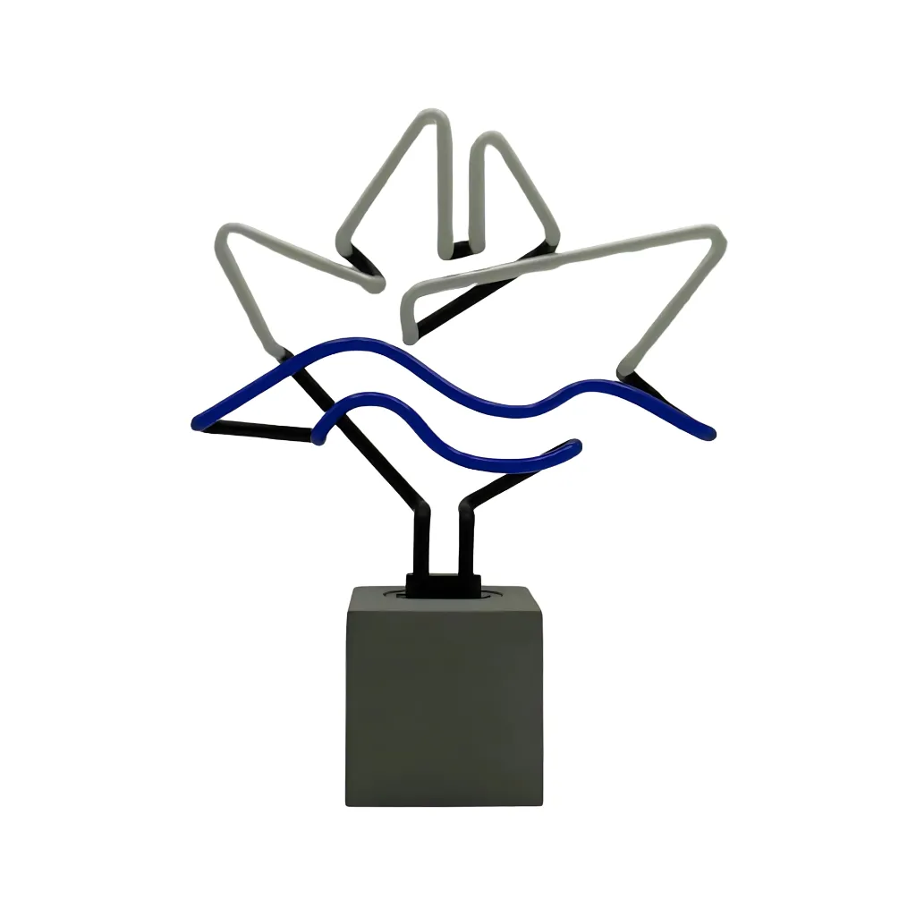 [DK-NSET-Boat] Boat Neonschild auf Betonsockel