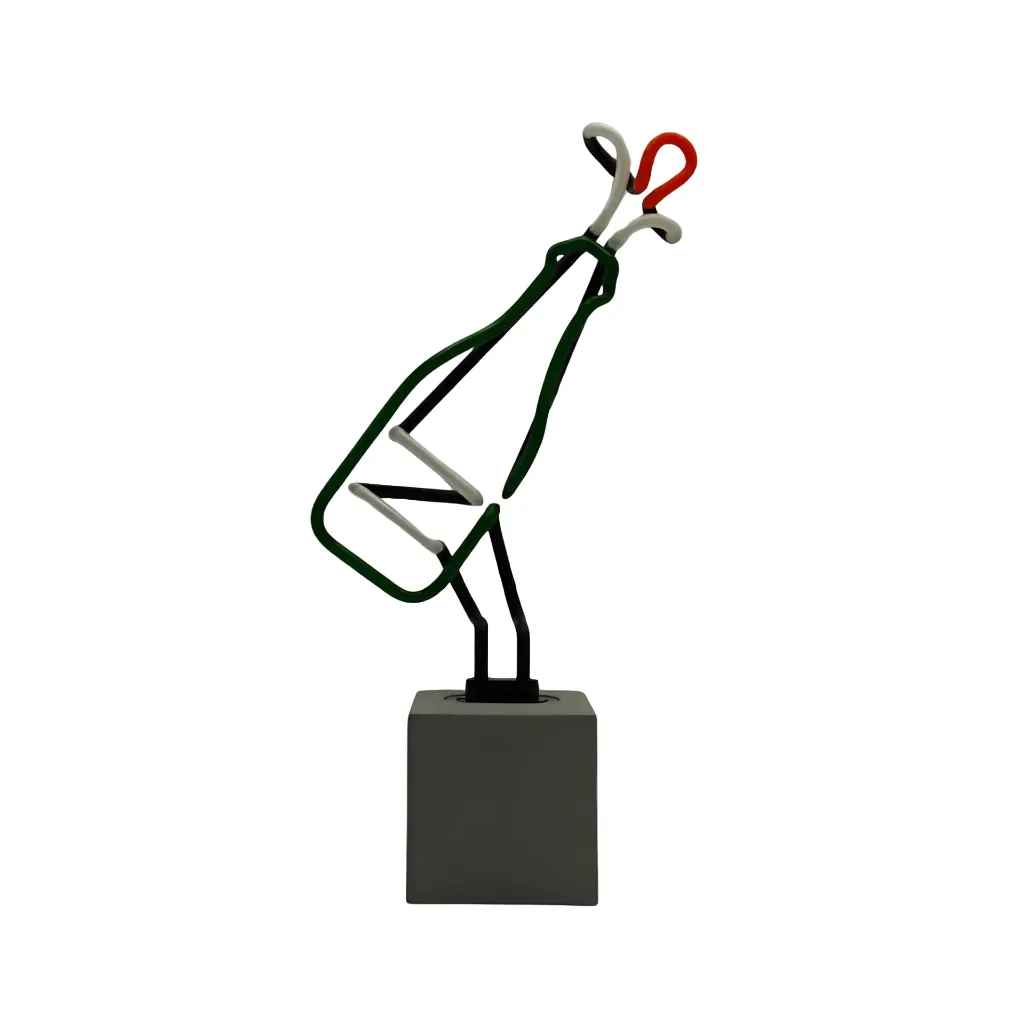 Bottle Neonschild auf Betonsockel