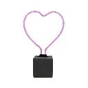 Heart Neonschild auf Betonsockel