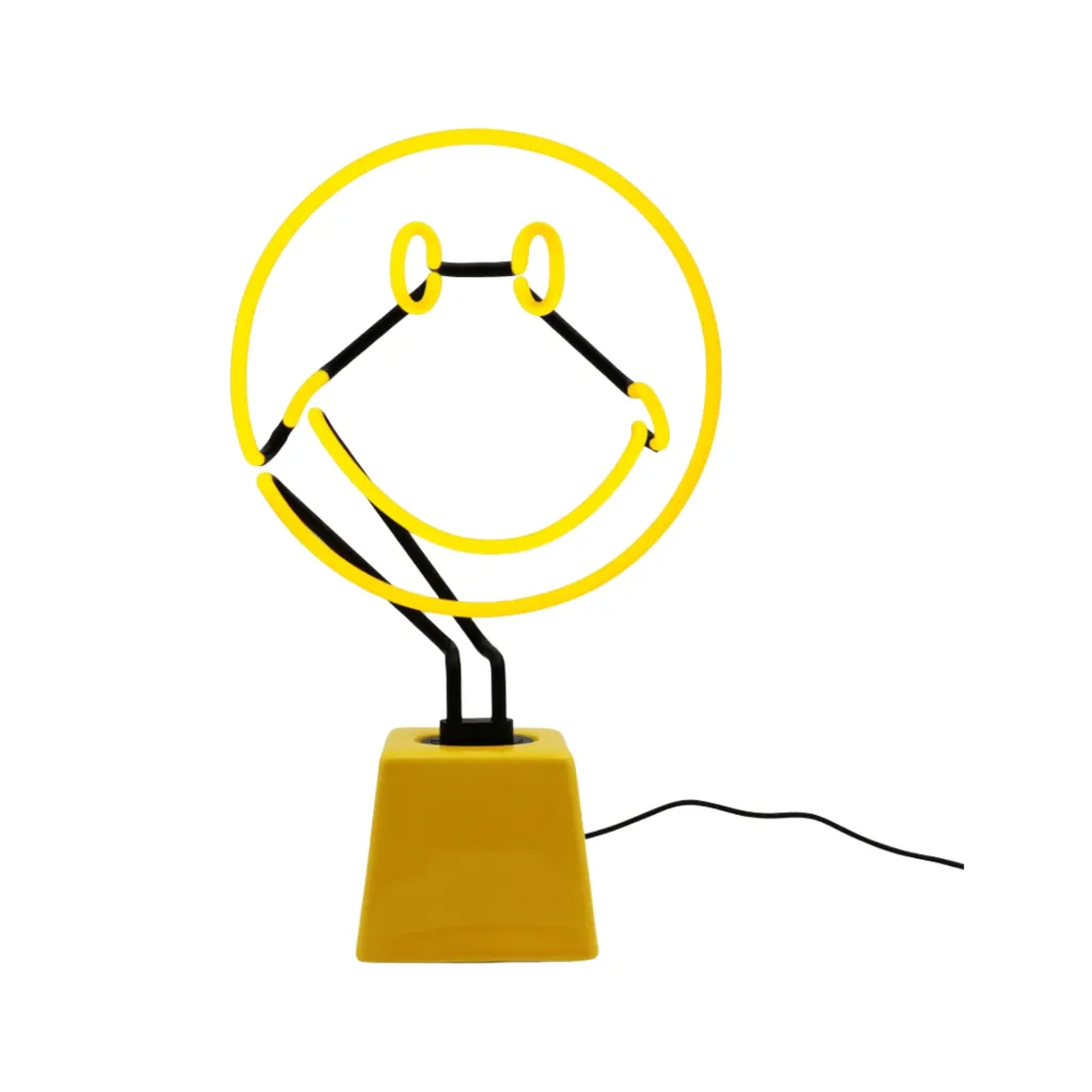 The Original Smiley Neon-Tischleuchte, Echtglas-Neon