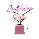 La Dolce Vita Neon-Tischleuchte, Keramikfuß