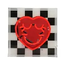 S.W.Smiley Checkered Heart Neon-Dekoleuchte, Acrylglas