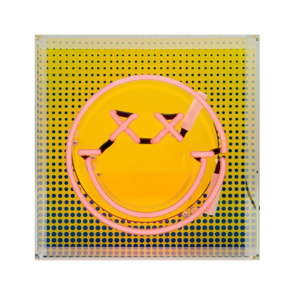 S.W.Smiley Fun Smile Neon-Dekoleuchte, Pink