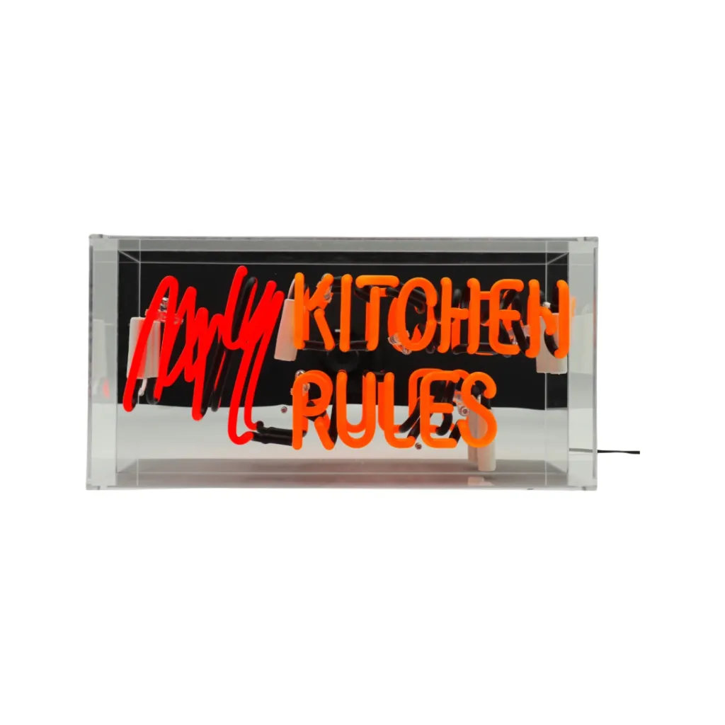 My Kitchen My Rules Neon-Leuchtschild, Acrylglas