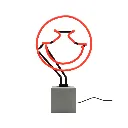 S.W.Smiley Giggle Neon-Tischleuchte, Rot