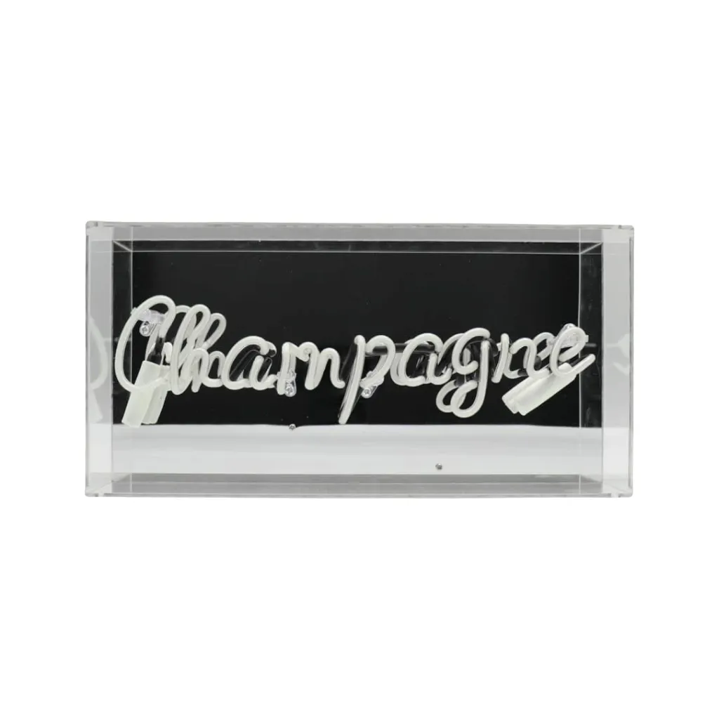 Champagne Neon-Leuchtschild, Pink