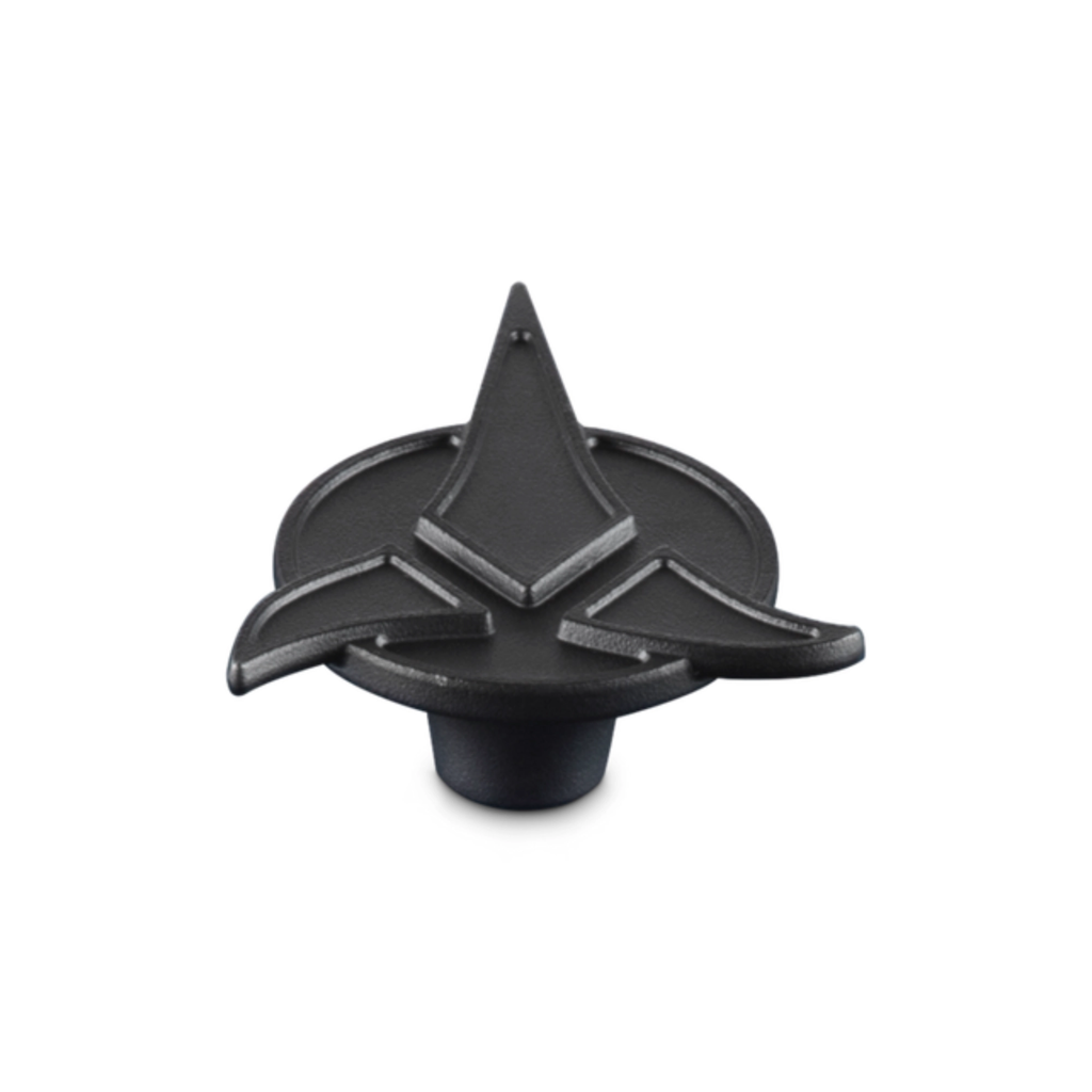 Klingonischer Trefoil Deckelknopf, Edelstahl