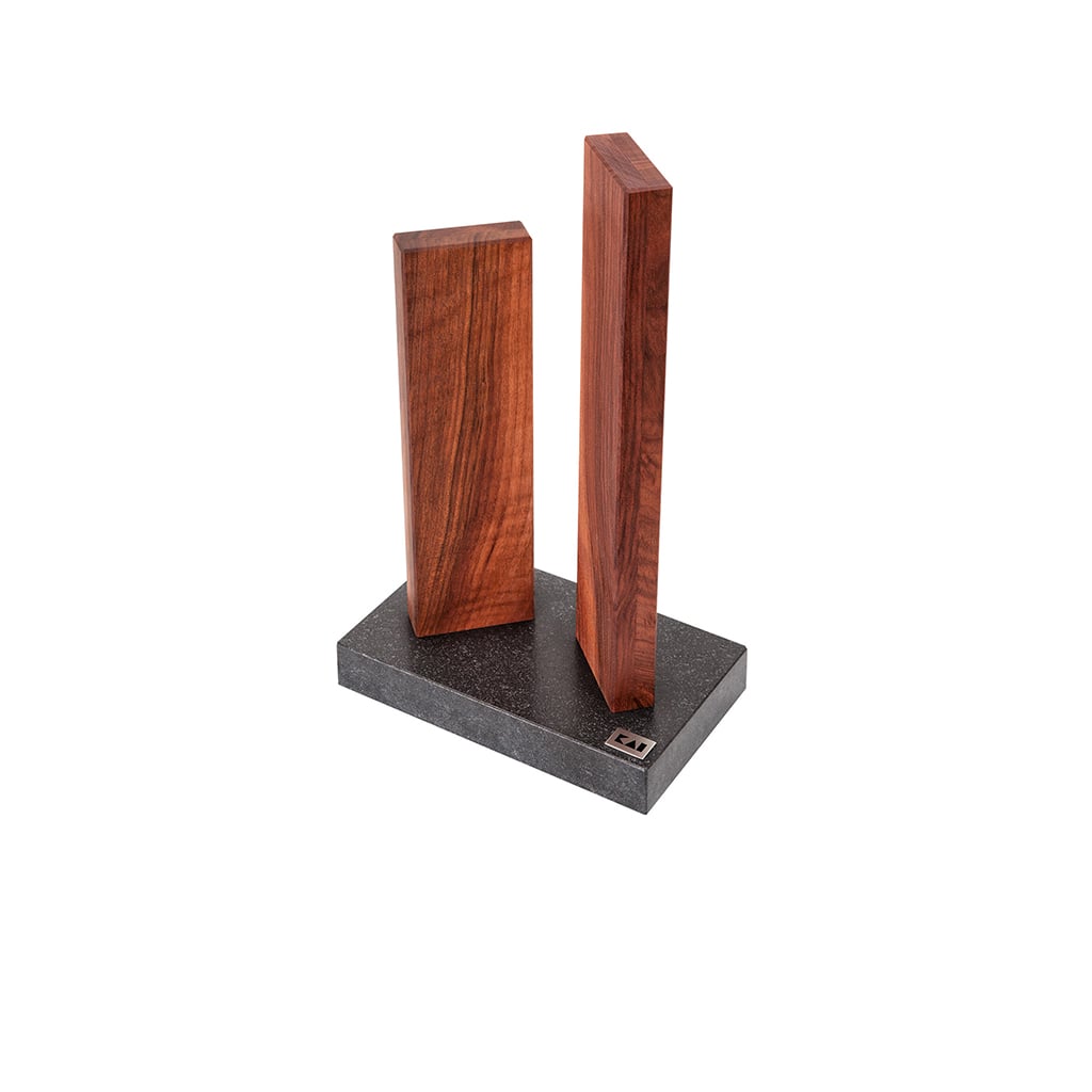 [STH-4.3] Messerblock Stonehenge - klein (Granit/Walnuss)