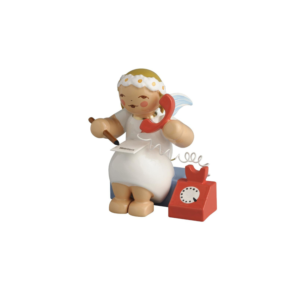 [634/70/37] Margeritenengel 2020, sitzend (mit Telefon)