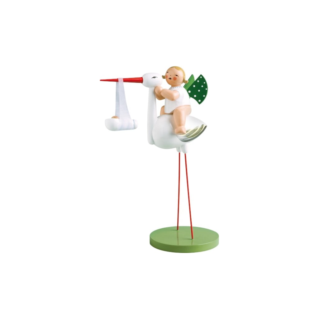 [5254/11b] Storch mit Wickelkind (Junge)