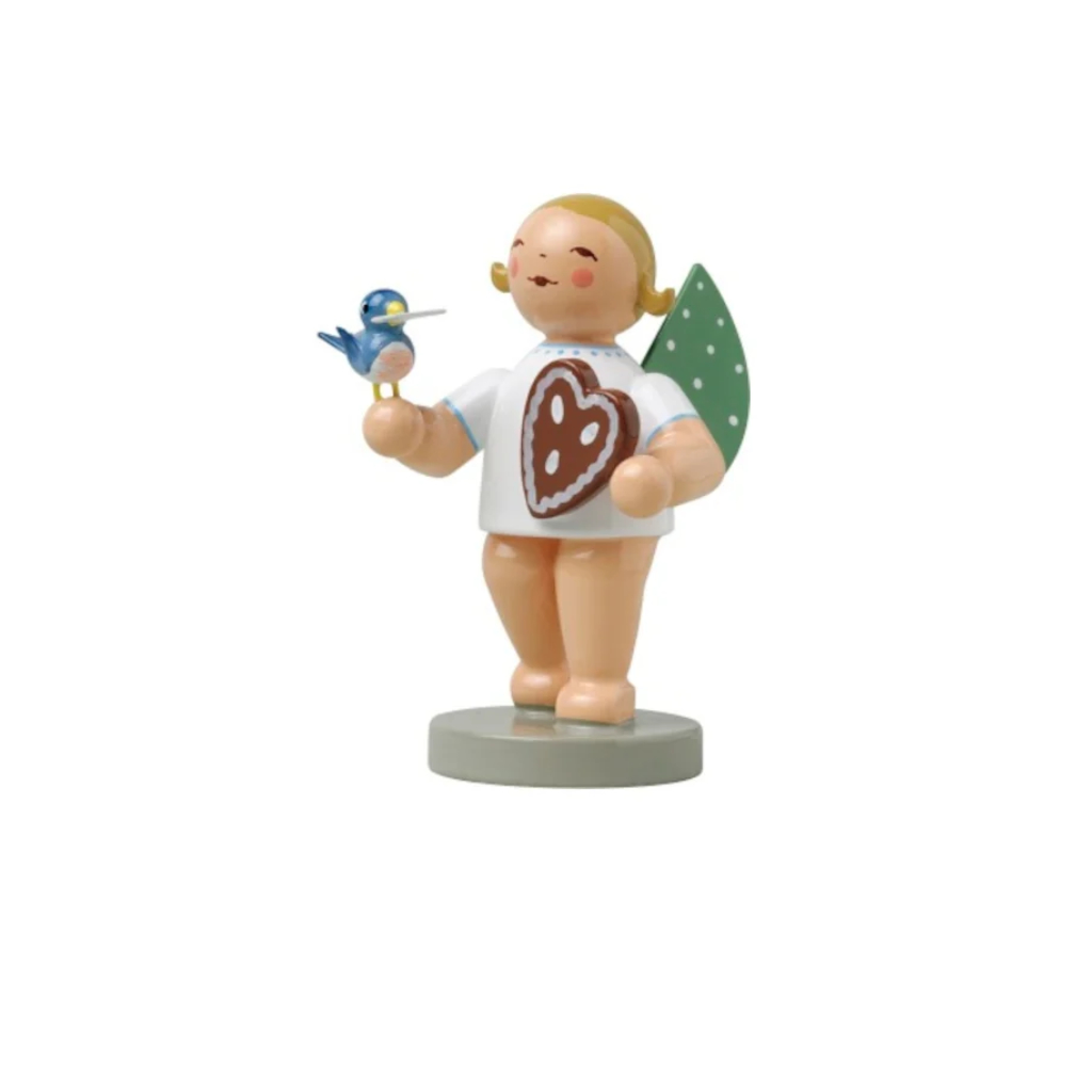 [650/150] Grünhainichener Engel® - Satz 1, ohne Instrument (mit Lebkuchen und Vogel)
