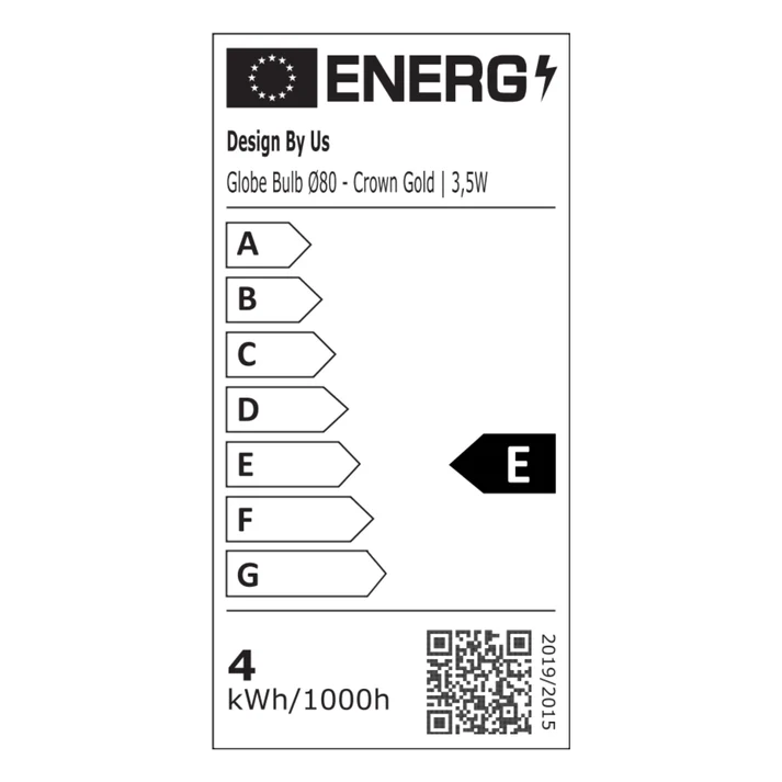 [50015] Globe LED bulb - Ø80 - 3,5W kopfverspiegelt gold