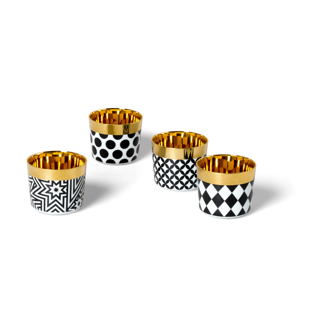 Sieger by Fürstenberg - Champagnerbecher 'Sip of Gold' Black & White
